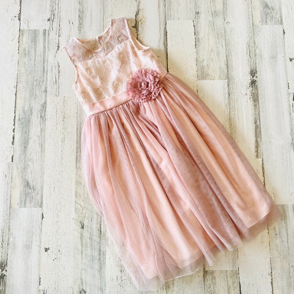 Girl's Rose Pink Formal Dress Size 8
